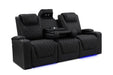 Valencia Oslo Luxury Edition with Drop Down Center Set of 3 Home Theater Seating Valencia Theater Seating Onyx Row of 3 with Dropdown Center | Width: 86.25" Height: 44.5" Depth: 39" 