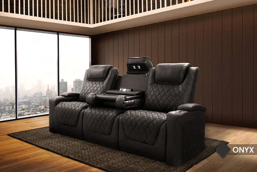 Valencia Oslo Luxury Edition with Drop Down Center Set of 3 Home Theater Seating Valencia Theater Seating   