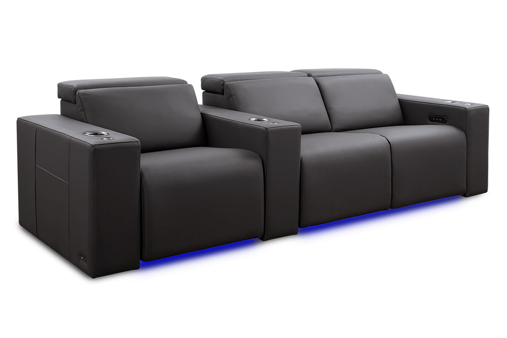 Valencia Barcelona Grand Ultimate Luxury Edition Home Theater Seating Valencia Theater Seating Graphite Row of 3 - Loveseat Right | Width: 108" Height: 33" Depth: 39" 