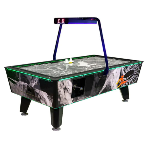 Great American Recreation Black Ice Air Hockey Table Air Hockey Tables Great American Recreation Coin Operated 7ft Length Overhead