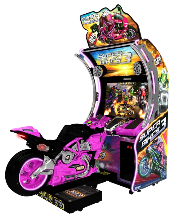 Raw Thrills Super Bikes 3 Arcade Games Raw Thrills Pink  