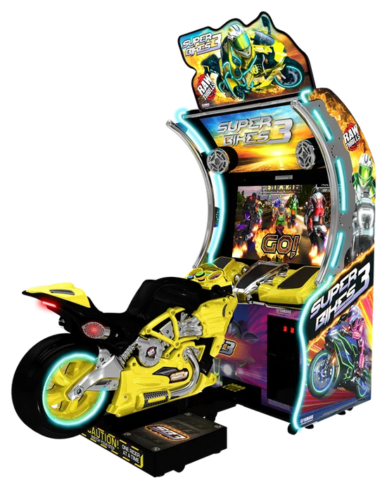Raw Thrills Super Bikes 3 Arcade Games Raw Thrills Yellow  