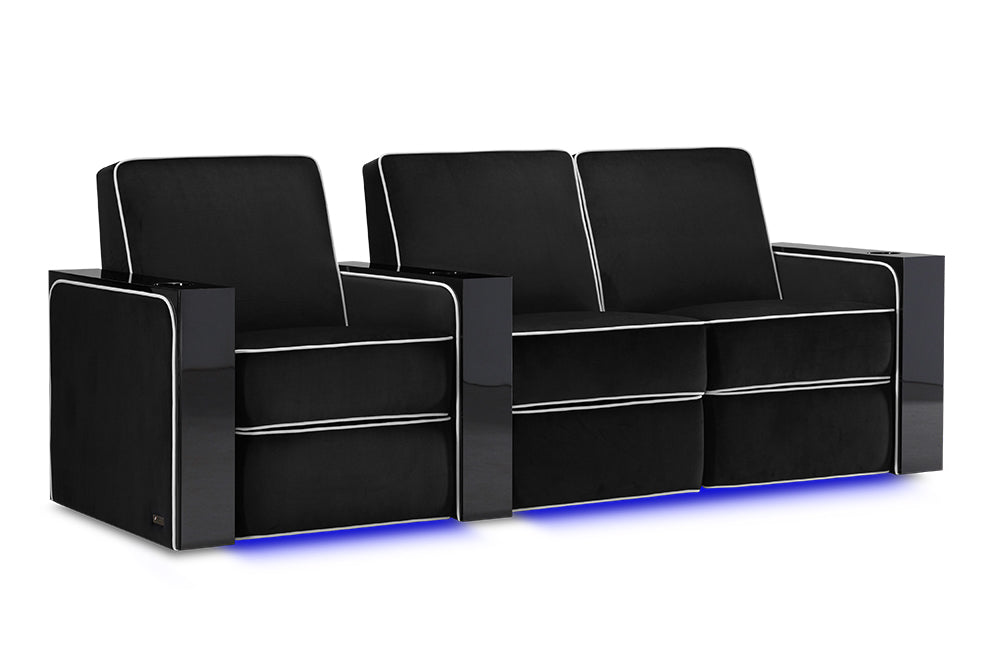 Valencia Naples Elegance Home Theater Seating Valencia Theater Seating Raven Row of 3 - Loveseat Right | Width: 93" Height: 37" Depth: 35.5" 