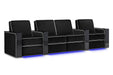 Valencia Naples Elegance Home Theater Seating Valencia Theater Seating Raven Row of 4 - Loveseat Center | Width: 124" Height: 37" Depth: 35.5" 