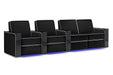 Valencia Naples Elegance Home Theater Seating Valencia Theater Seating Raven Row of 4 - Loveseat Right | Width: 124" Height: 37" Depth: 35.5" 