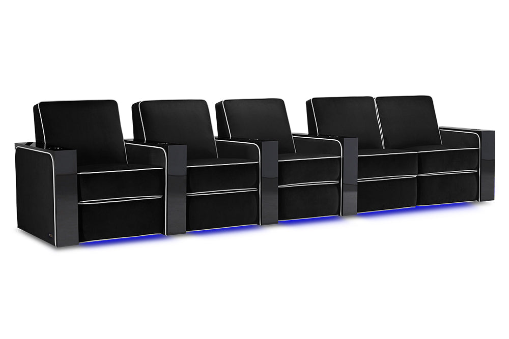 Valencia Naples Elegance Home Theater Seating Valencia Theater Seating Raven Row of 5 Loveseat Right | Width: 155" Height: 37" Depth: 35.5" 