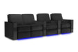 Valencia Naples Prestige Home Theater Seating Valencia Theater Seating Raven Row of 4 - Loveseat Left | Width: 124" Height: 37" Depth: 35.5" 