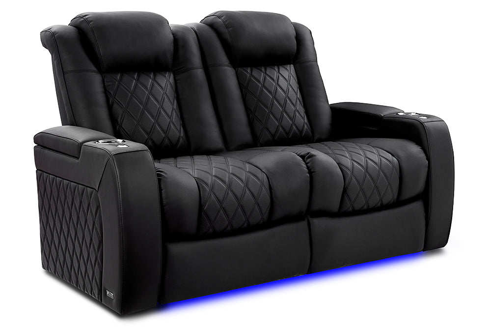 Valencia Tuscany XL Ultimate Edition Home Theater Seating Valencia Theater Seating Onyx Row of 2 – Loveseat | Width: 64.25" Height: 46" Depth: 39.5" 