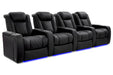 Valencia Tuscany XL Ultimate Edition Home Theater Seating Valencia Theater Seating Onyx Row of 4 | Width: 136" Height: 46" Depth: 39.5" 