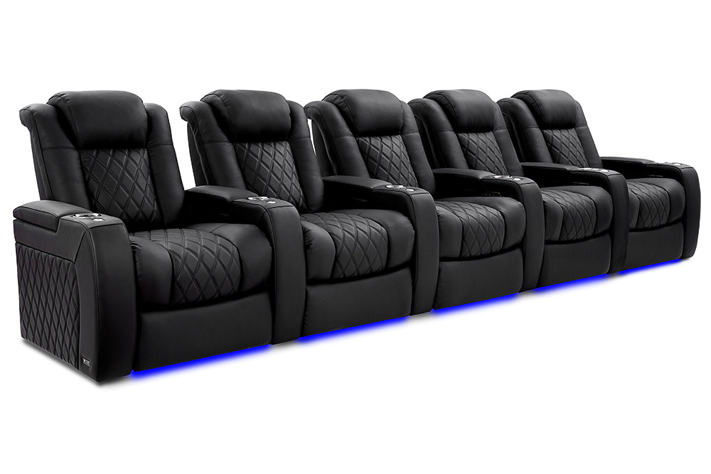 Valencia Tuscany XL Ultimate Edition Home Theater Seating Valencia Theater Seating Onyx Row of 5 | Width: 168" Height: 46" Depth: 39.5" 