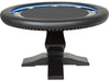 BBO Ginza LED Poker Table Poker Tables BBO Poker Tables Black Velveteen Standard No 