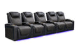 Valencia Oslo Ultimate Luxury Edition Home Theater Seating Valencia Theater Seating Onyx with Gold Stitching Row of 5 - Loveseat Right | Width: 155" Height: 44.5" Depth: 38" 