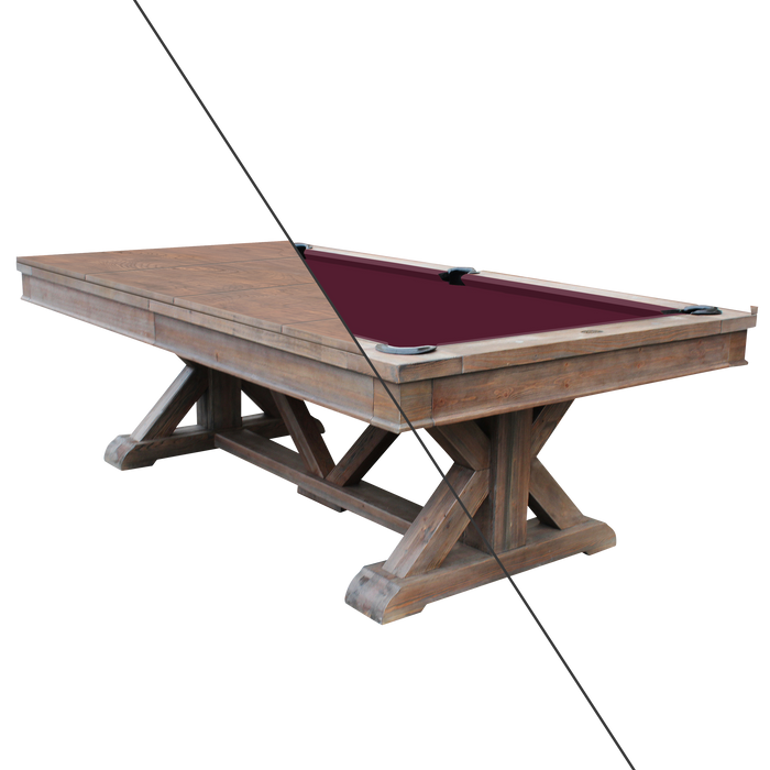 Playcraft Brazos River 8' Slate Pool Table - Leather Drop Pockets Pool Tables Playcraft   