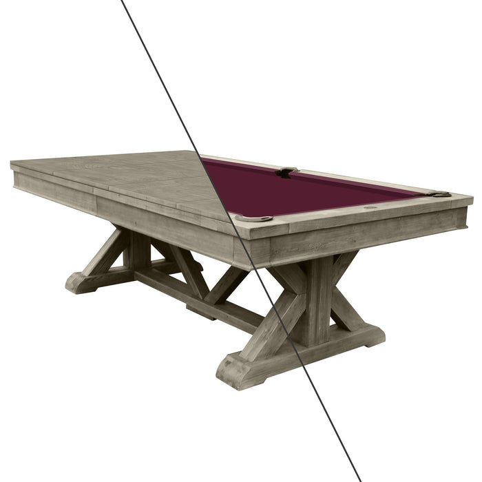 Playcraft Brazos River 8' Slate Pool Table - Leather Drop Pockets Pool Tables Playcraft   