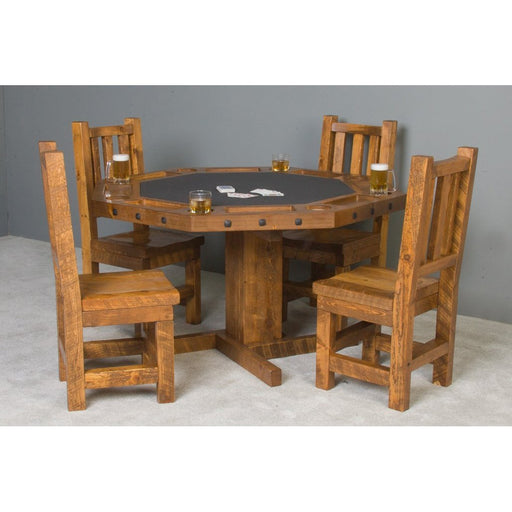 Viking Industries Barnwood Poker Table Poker Tables Viking Log Furniture   