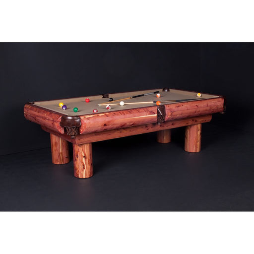 Viking Northwoods Red Cedar Log Pool Table Pool Tables Viking Log Furniture   